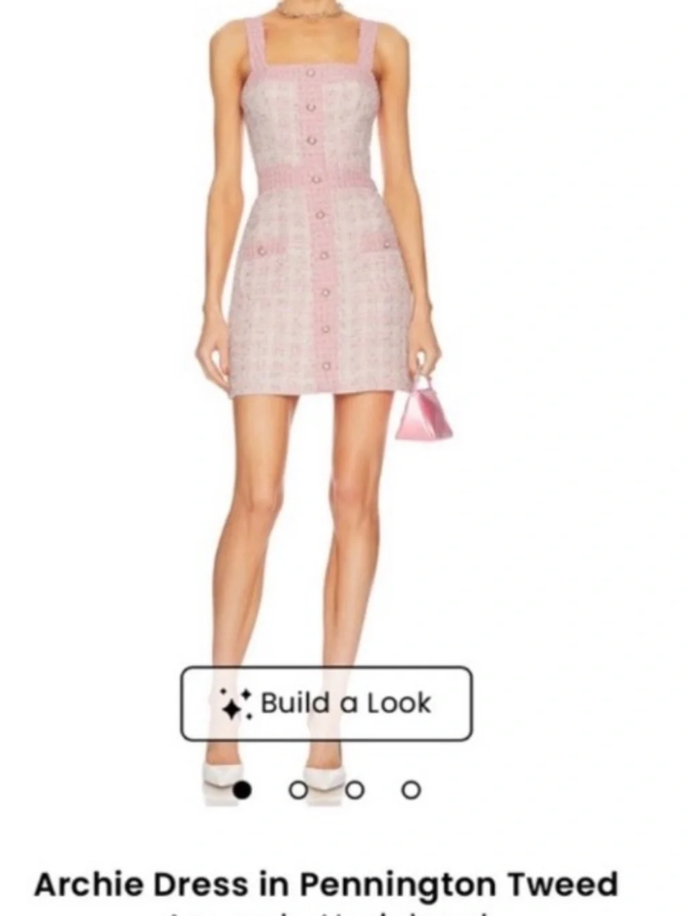 Amanda Uprichard Pink Tweed Mini Dress - Picture 2 of 9